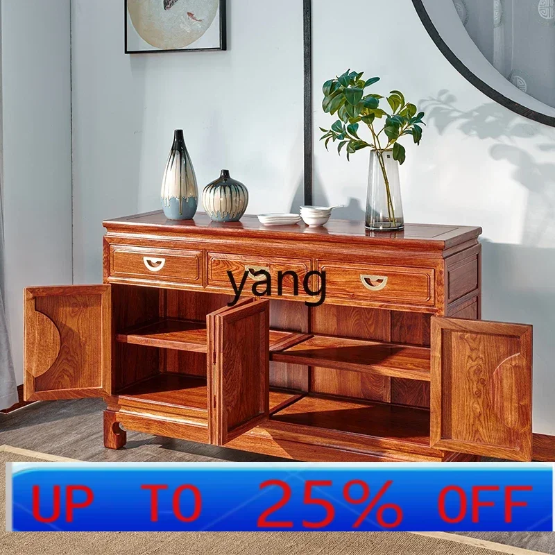 

CX side cabinet New Chinese-style red sandalwood rosewood solid wood household multi-functional integrated entrance locker