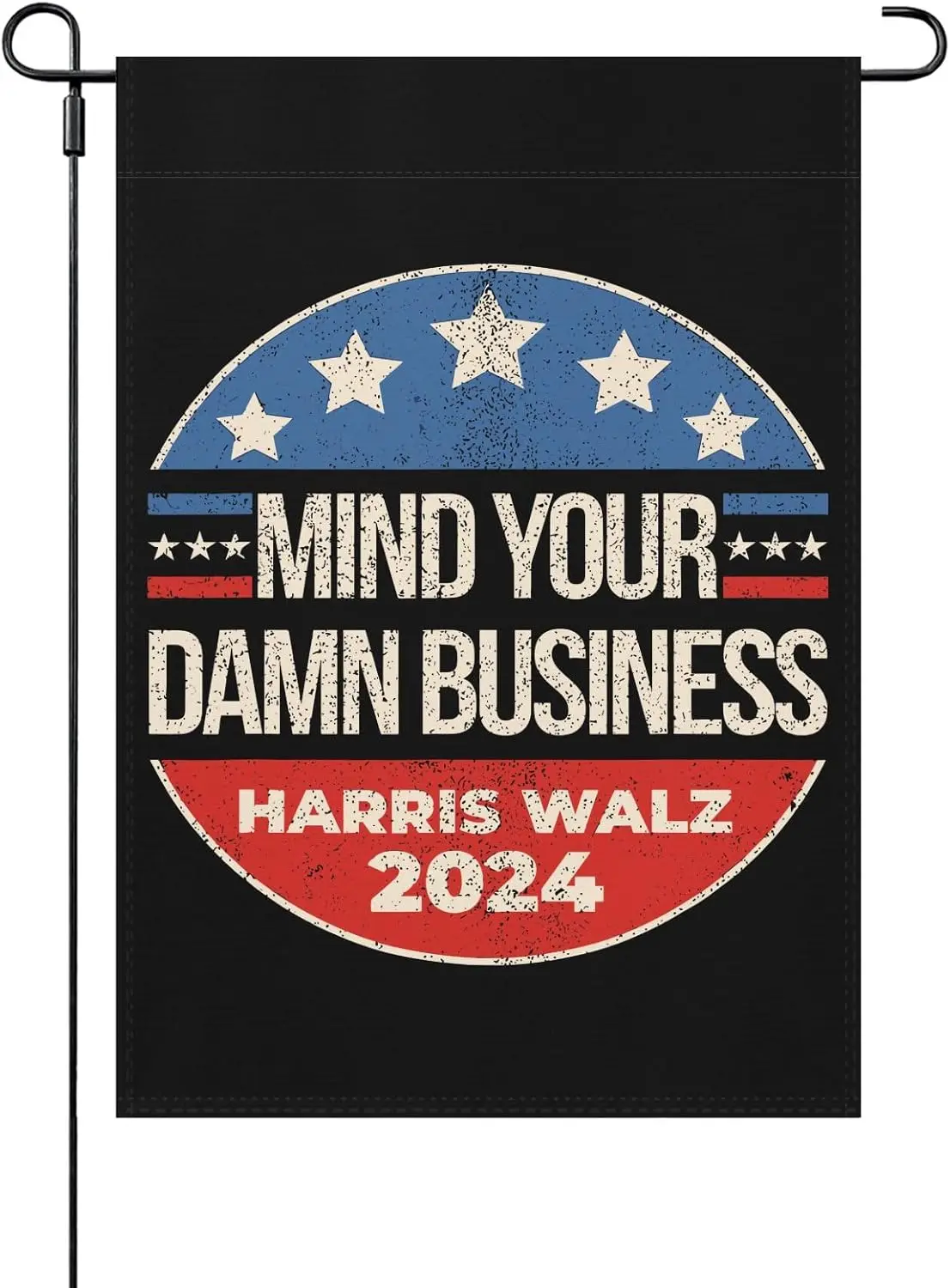 Kamala Harris Waltz Mind Your Own Damn Business House Flags One Size Double Sided, Humorous Yard Flags One Size Porch Yard Flags