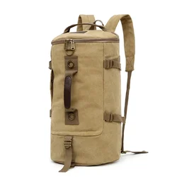 Vintage Canvas Backpacks for Women and Men, Multifunctional Single-Compartment Bookbag with Top Handle back pack mochila hombre