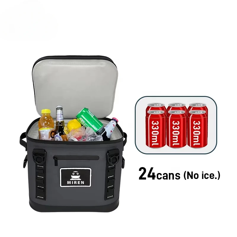

Portable Miren Outdoor Black 24can Soft Cooler for Campings Can Be OEM Customized