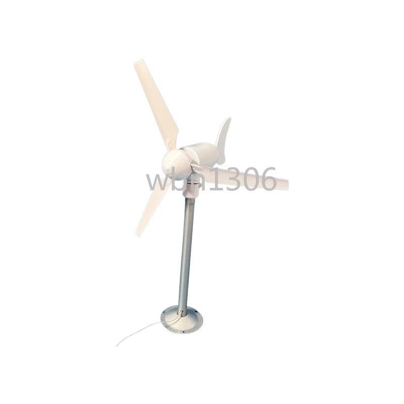 Miniature horizontal trefoil wind turbine model, breeze start, automatic steering, permanent magnet, DC output