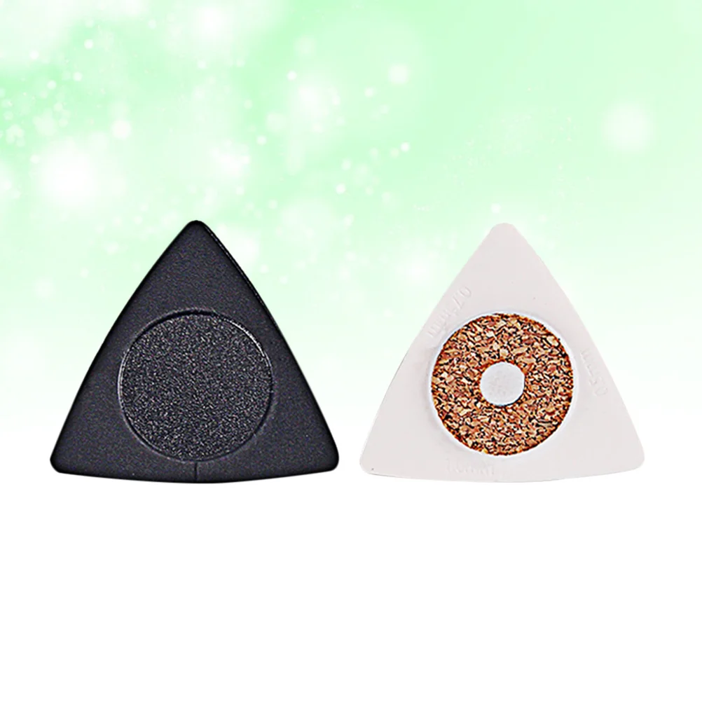 

2pcs Cork Ring Pick Triangle Guitar Portable Accessories Stringed Instrument ABS Material Warm Tone Guitar Parts