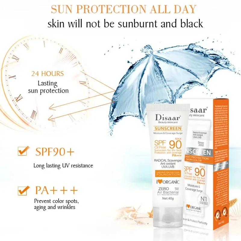 Whiten Cream Waterproof Long Lasting Face Body Skin SPF90 Sunscreen Sunscreen  Outdoor Indoor Summer Face Body