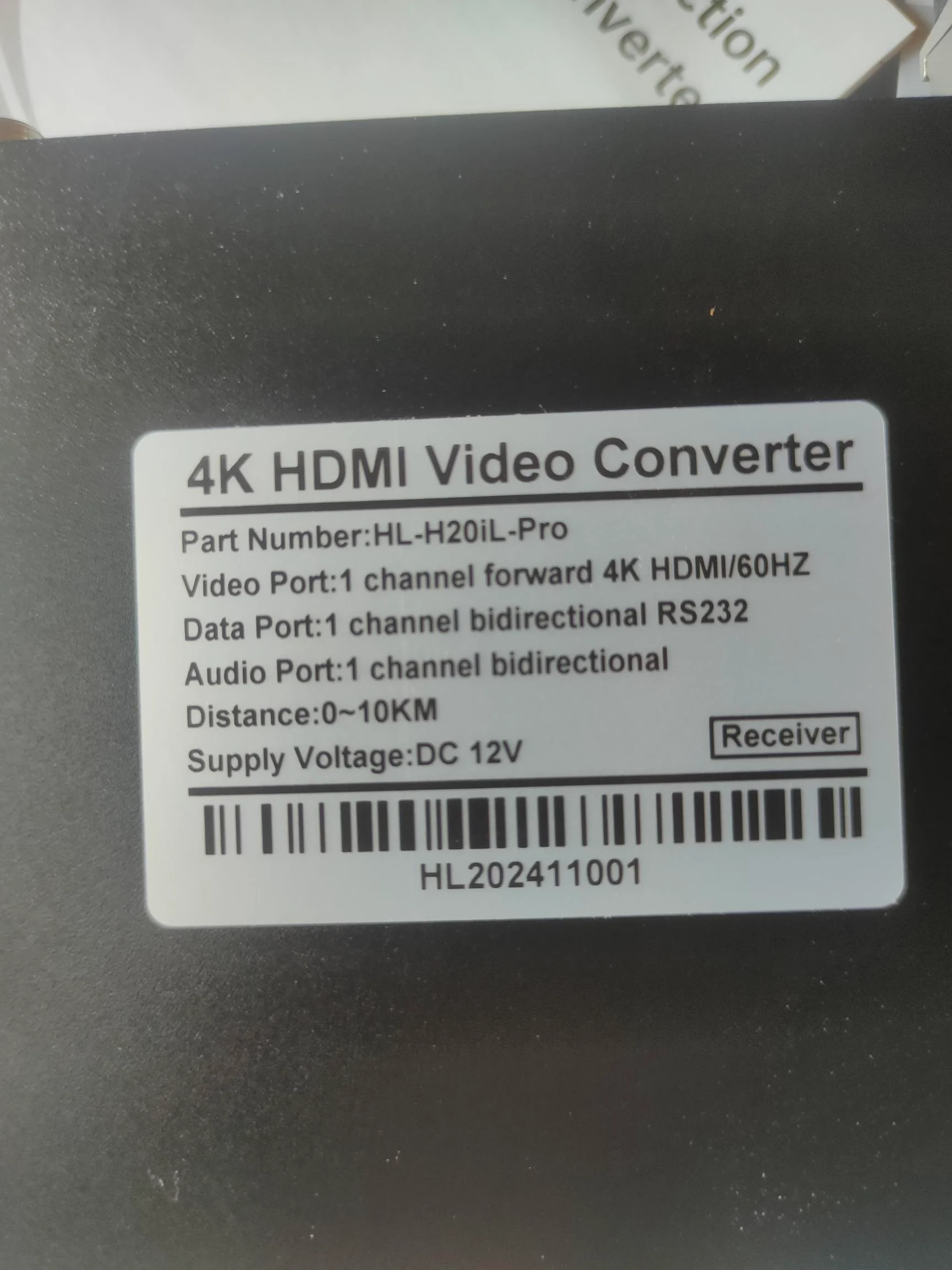 2026 10G Rate 1 Channel 4K60Hz  Video with Local Loop Out EDIE  1 Channel Bidirectional 3.5 Audio  2.0 Fiber Optic Extender