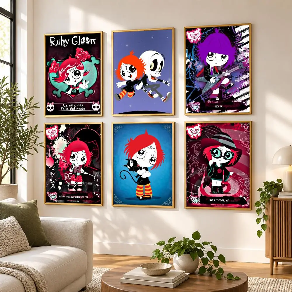 Cartoon Animation R-Ruby G-Gloom Poster HD art sticky wall waterproof home living room bedroom bar aesthetic decoration