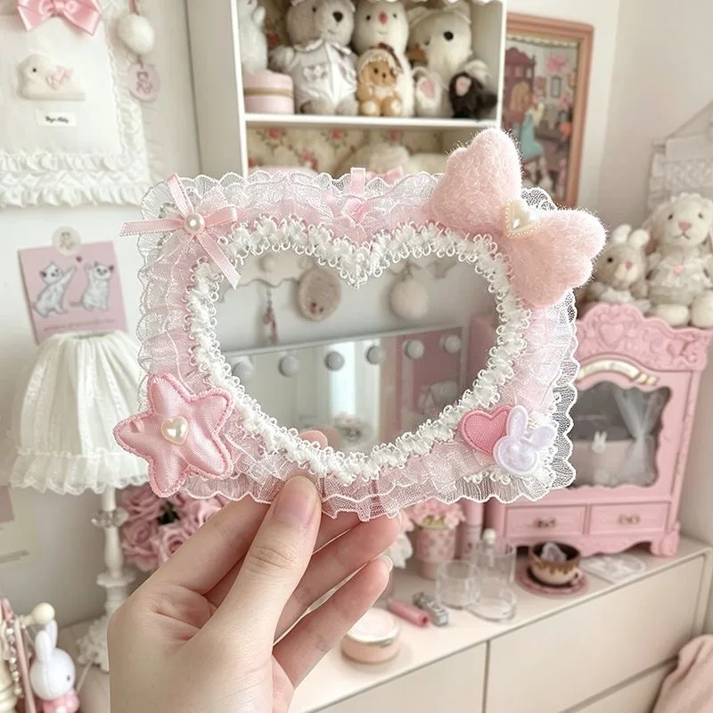 heart accessories for a bag ita bag decoration y2k accessories card holder idol photo display Lolita Lace Photocard Holder