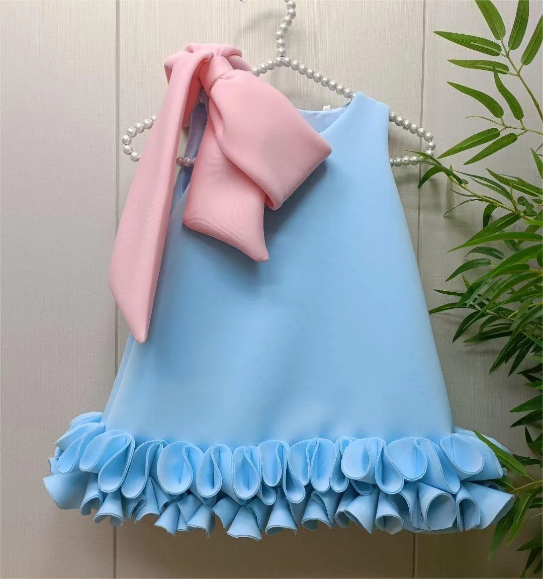 Vestido de encaje sin mangas con lazo de diseño único, vestido de fiesta de cumpleaños para niña, vestido de novia para niña, ocasión especial, eveni para niños