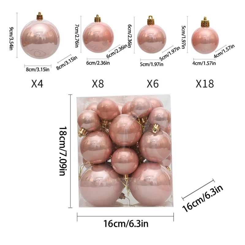 Delicate Christmas Decoration Sphere Hanging Sphere Ornament for Wreath Tree Dropshipping