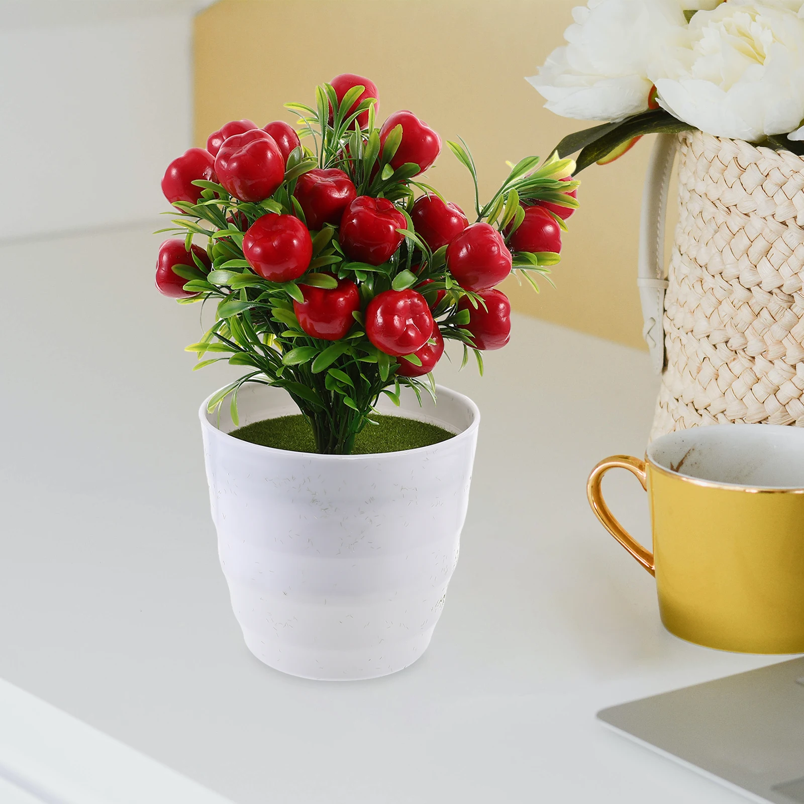 

Simulated Bonsai Fake Plants Decor Realistic Large Pot Desk Bookshelf Artificial Office Faux Plant