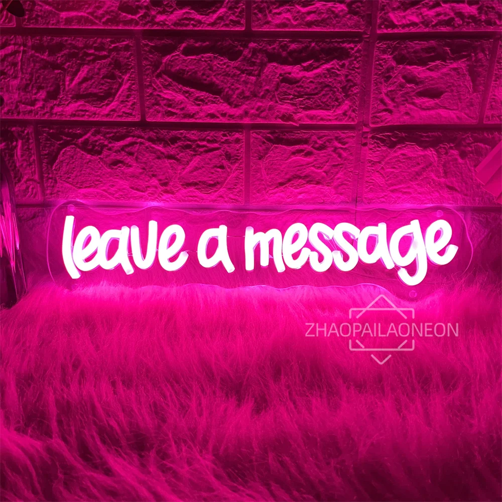 

Led Leave A Message Neon Sign Bedroom Party Wall Hanging Decor LED Neon Lights USB Wedding Coffee Bar Party Decoeation Signs