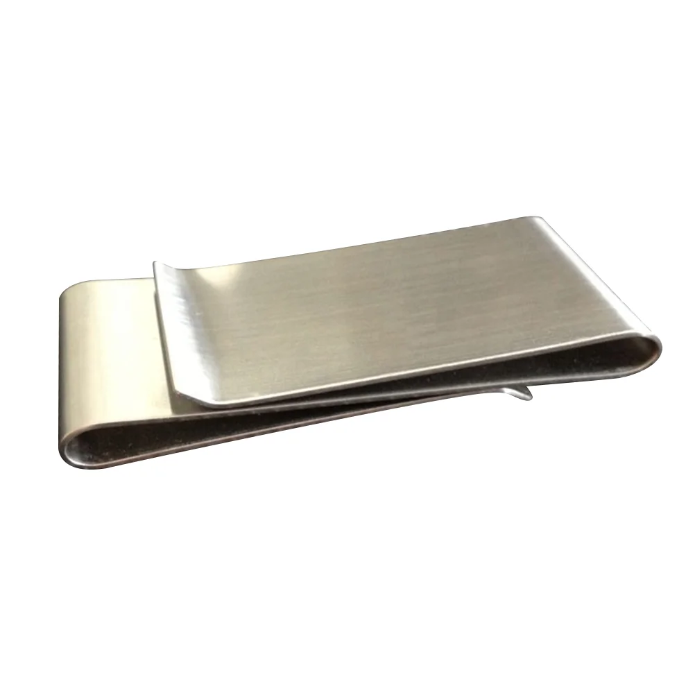 

Stainless Steel Bill Holder Money Holder Money Clip Three Folding Metal Credit Holder Slim Wallet for Men