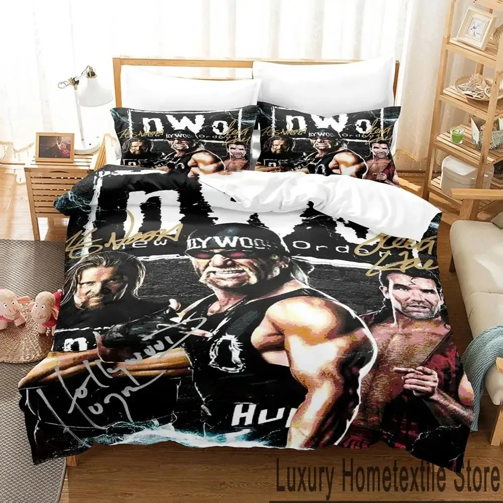 

3D Print The Best of WWE Best of nWo Bedding Set Boys Girls Twin Queen King Size Duvet Cover Pillowcase Bed boys Adult