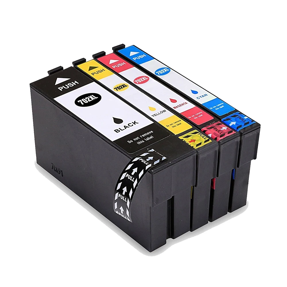 Compatible for Epson 702XL ink cartridge 702 XL T702 ink cartridge for EPSON WorkForce Pro WF-3720 WF-3725 DWF printer