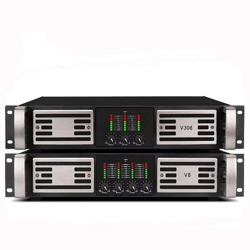 V8 4-channel H-class 800 * 4 Professional Power Amplifier