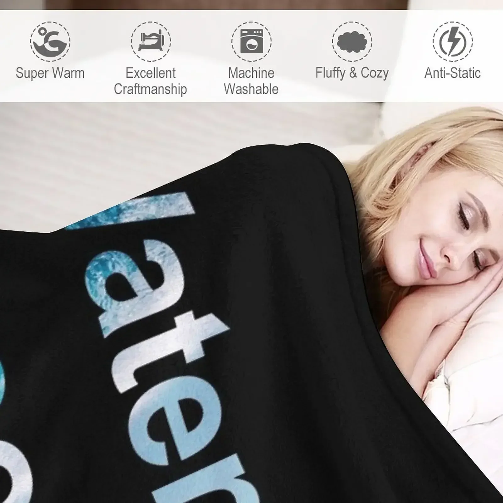 بطانية رمي مقاومة للماء للتخييم كبيرة جدًا منقوشة ناعمة لبطانيات السفر #4