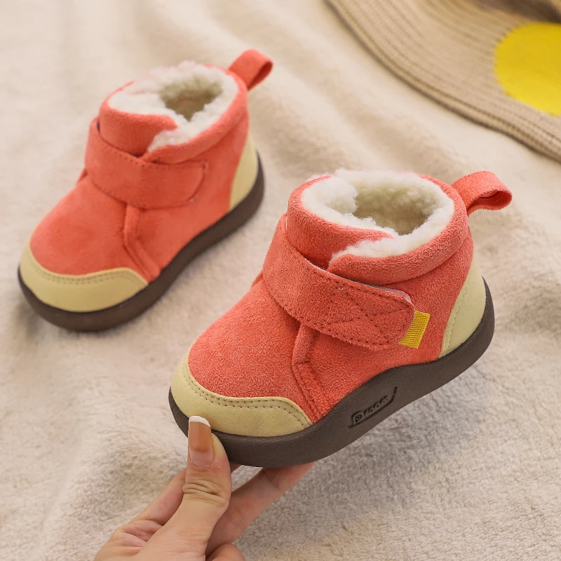 Winter Toddler Boots Plush Warm Baby Boy Shoes Soft Bottom First Walkers Kids Girls Snow Boots