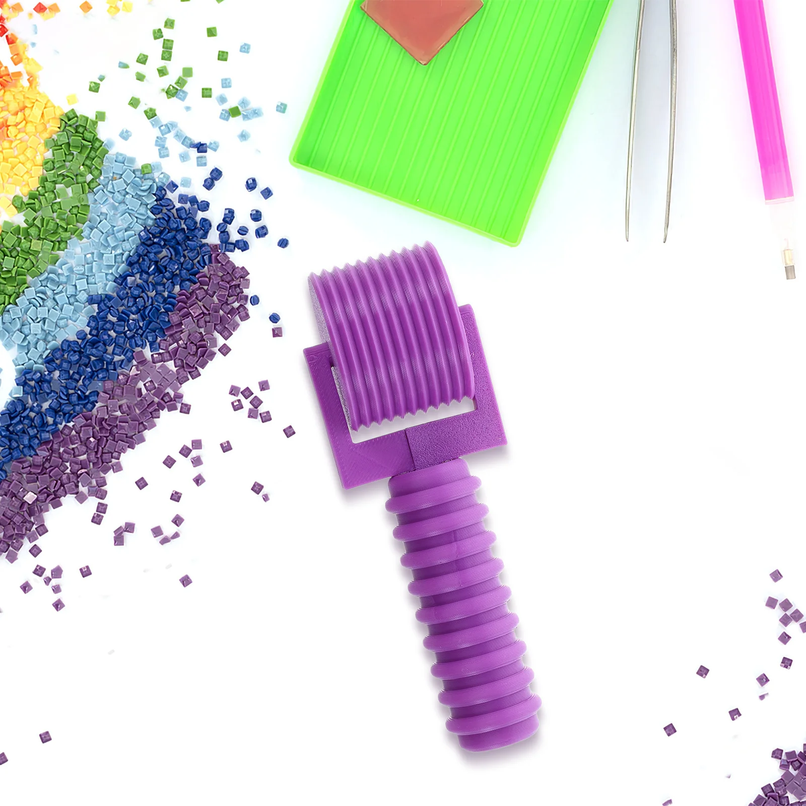 

2pcs Reinforcement Pressing Wheel Rhinestone Art Flattening Tool For Craft Stamping Bead Embroidery Projects