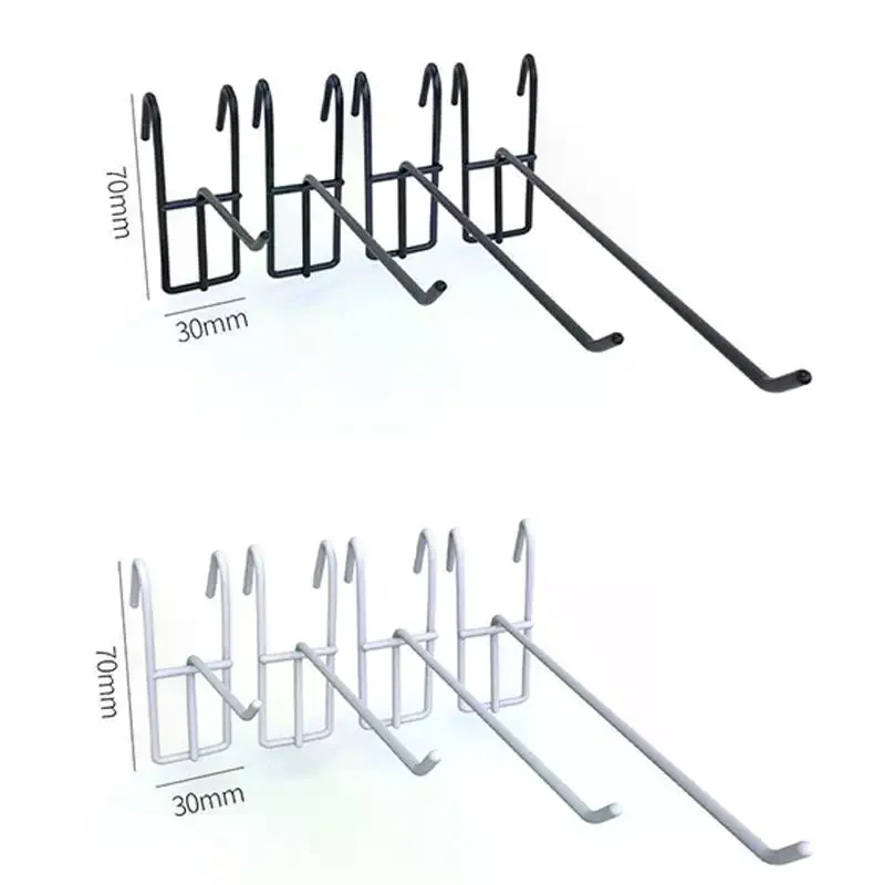 10Pcs Reusable Mesh Panel Hangers Storage Hook Removable Universal Net Panel Hooks Store Grid Wall Bracket Display Hooks Retail