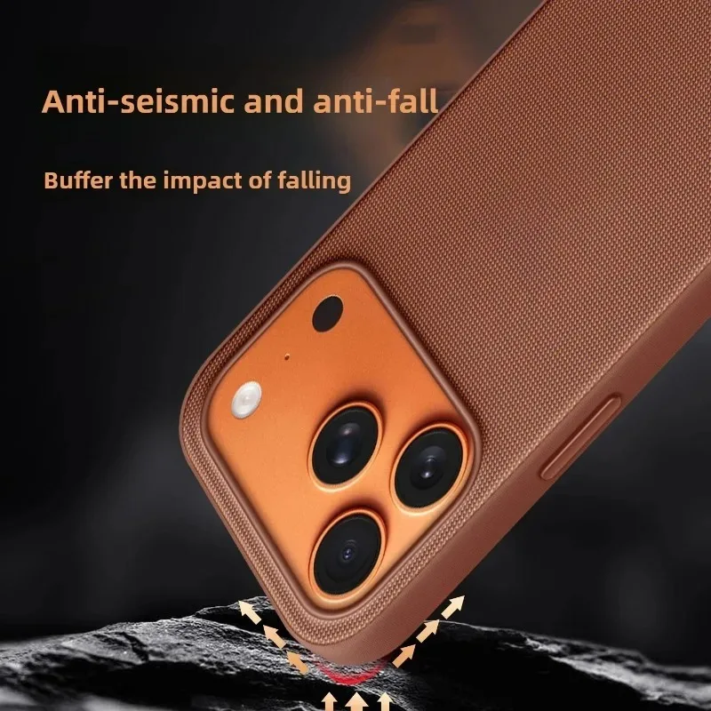 حافظة لهاتف آيفون 17 برو/17 برو ماكس بتصميم مغناطيسي، دعم شحن لاسلكي، غطاء فاخر مقاوم للصدمات للحماية الكاملة مع شعار