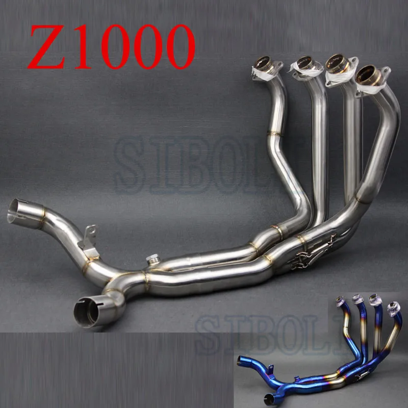 Motorcycle Exhaust Muffler Pipe Blue Tube Full System FOR Kawasaki Z1000 2010 2011 2012 2013 2014 2015 2016 2017 2018 year