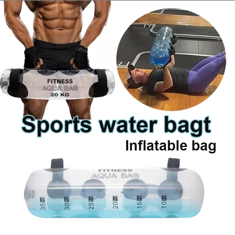 Fitness Water Bag Exercise Home Gym Weightlifting Core Training Bodybuilding Weighted Squat Equipment Exercise Tool Unisex