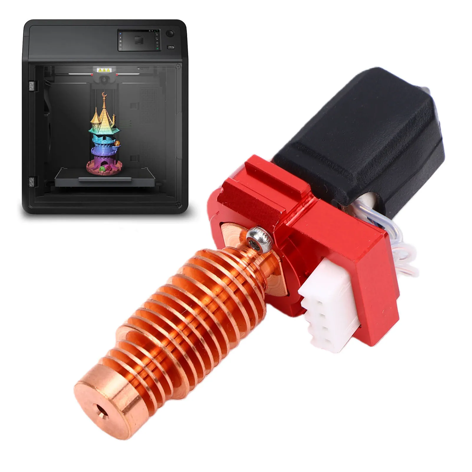 

Комплект для замены хотэнда для 3D-принтеров Flashforge Adventurer 5M 5M Pro: экструдер-хотэнд с соплом из закаленной стали (0.25, 0.4, 0.6, 0.8 мм)