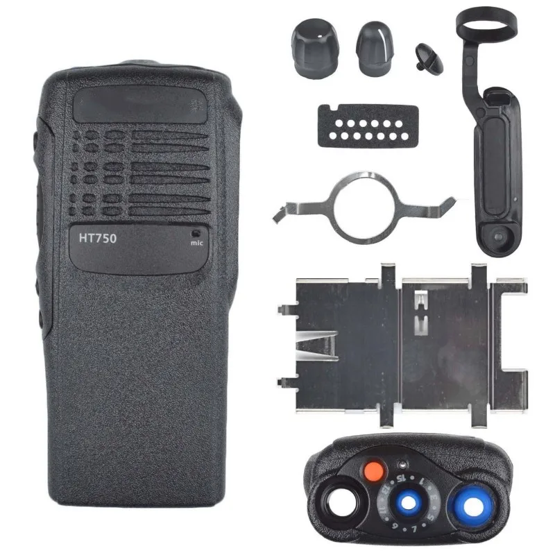 Kit Penutup Casing Perumahan Depan Pengganti Reparasi Walkie Talkie Multiwarna untuk Radio Dua Arah GP328 GP340 HT750 PRO5150