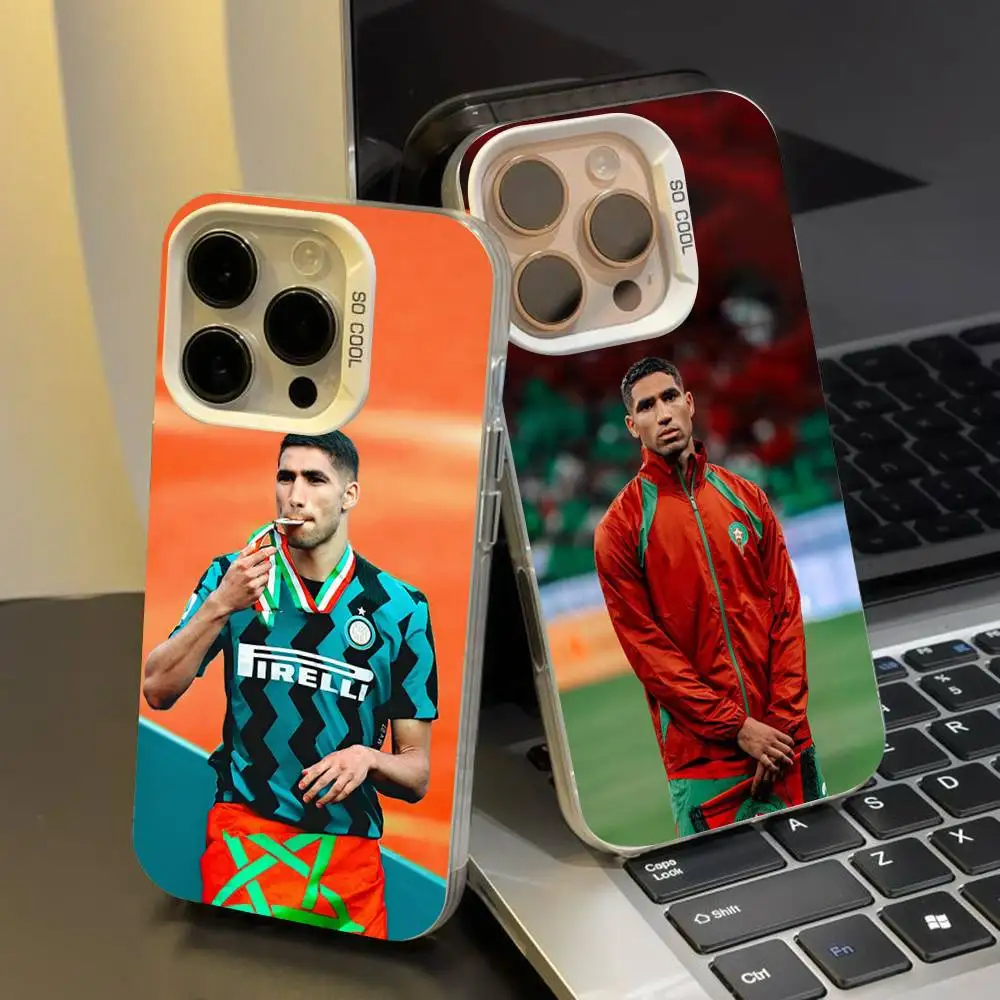 Coque de téléphone souple Athlète A-Achraf H-Hakimi pour iPhone 17 Max 16 Pro 14 13 15
