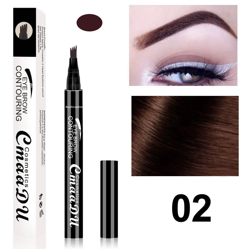 1/2PCS 4-head Finely Sketched Natural-looking Eyebrow Pencil For Daily Use Waterproof Eyebrow Makeup