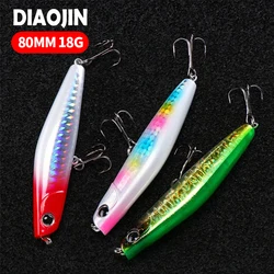 Japan Fishing Lure YOICHI 80 Artificial Bait 80mm 18g Sinking Hard Pencil Bait Plastic Sinking Fishing Supplies Stick Fish Bait