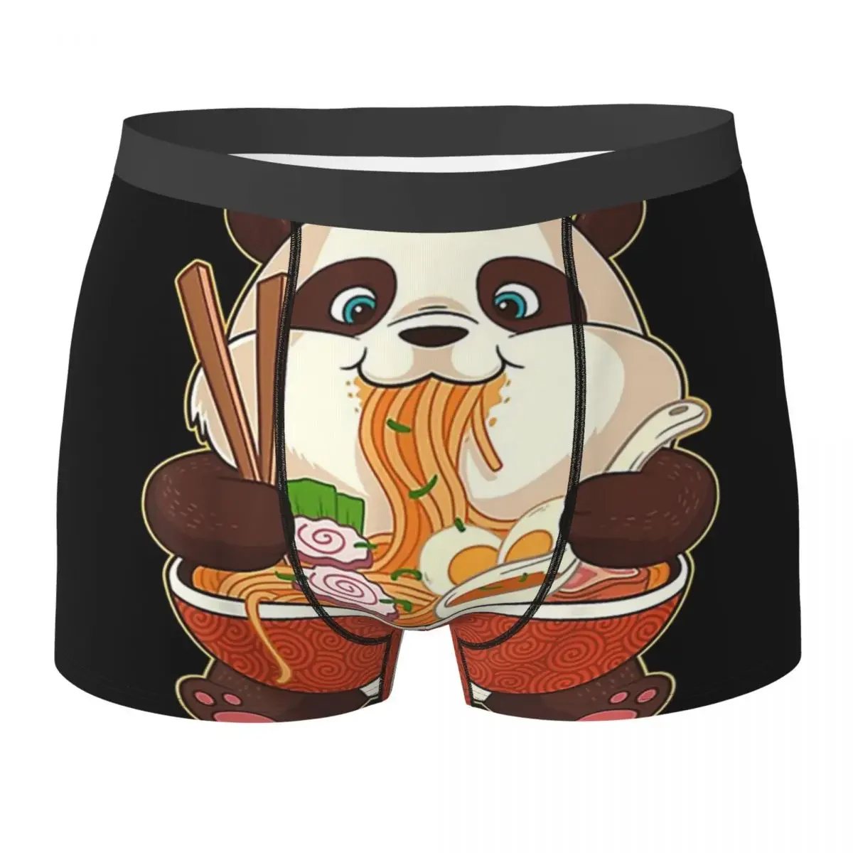 Boxer Onderbroek Short Kawaii Schattige Anime Panda Otaku Japanse Ramen Noedels Cadeau Slipje Mannelijk Ventileren Ondergoed Voor Homme Man