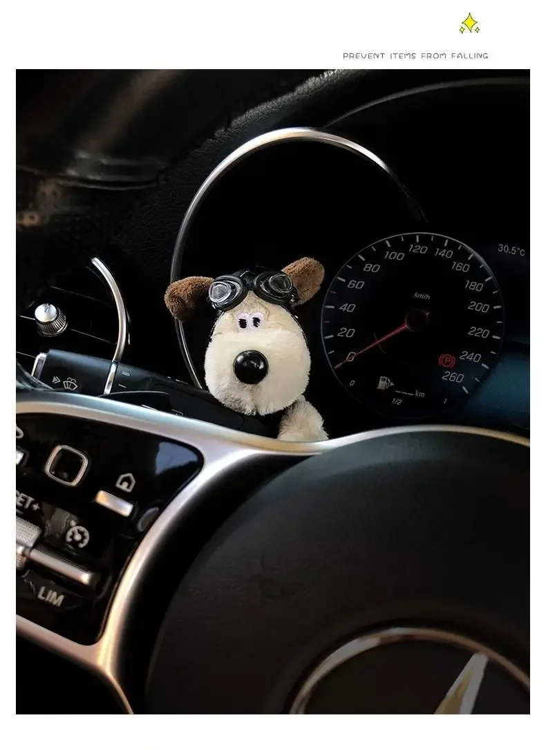 Cute doll dog car shield decoration car turn signal wiper figure decoration car accessories female