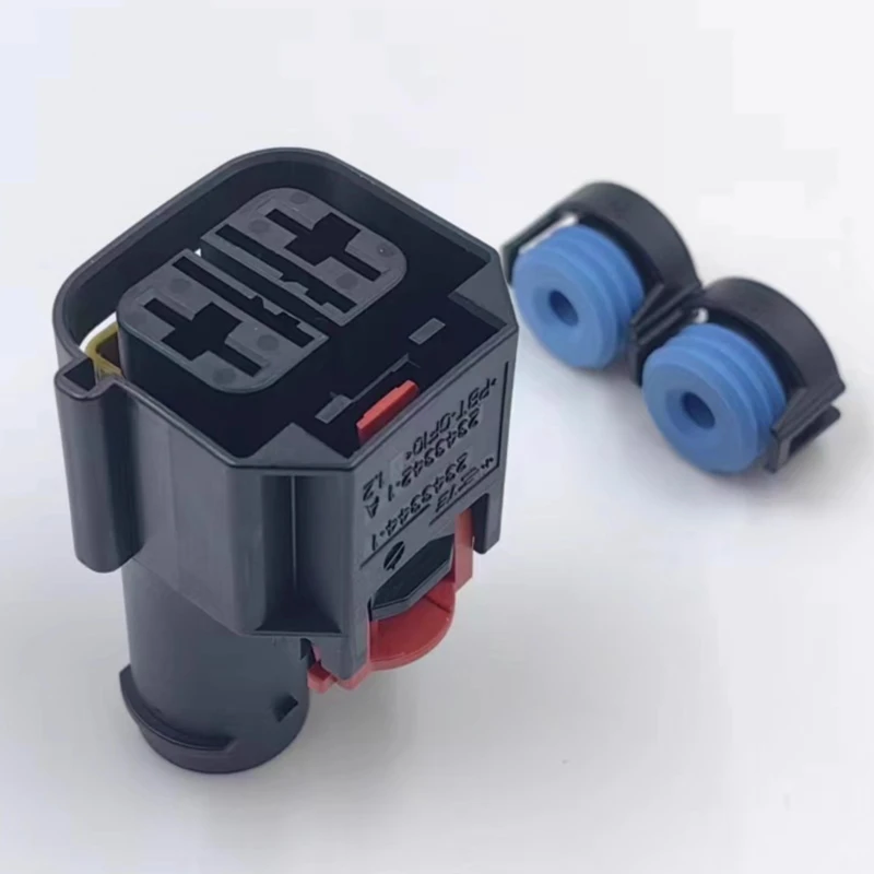 2343344-1 MCON 12 2P أنثى محطة الإسكان مع سدادة الختم، موصل كهربائي معزول قذيفة لسلك تسخير/السيارات