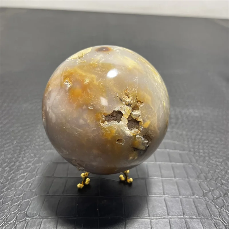 

10cm natural crystal stone ball polished ocean jasper agate crystal sphere for decoration