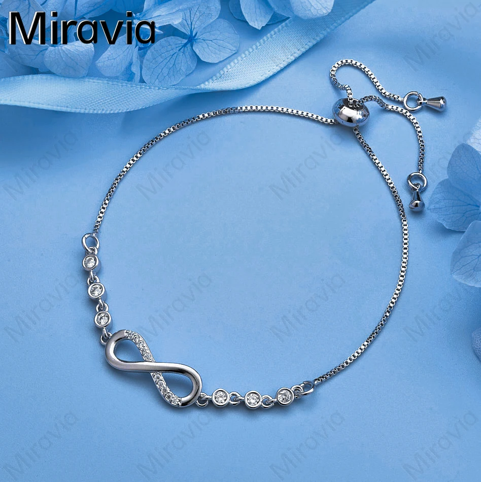 

Miravia 925 Sterling Silver Infinite Love Cycle Bracelet Women's All-match Fashion Party Jewelry