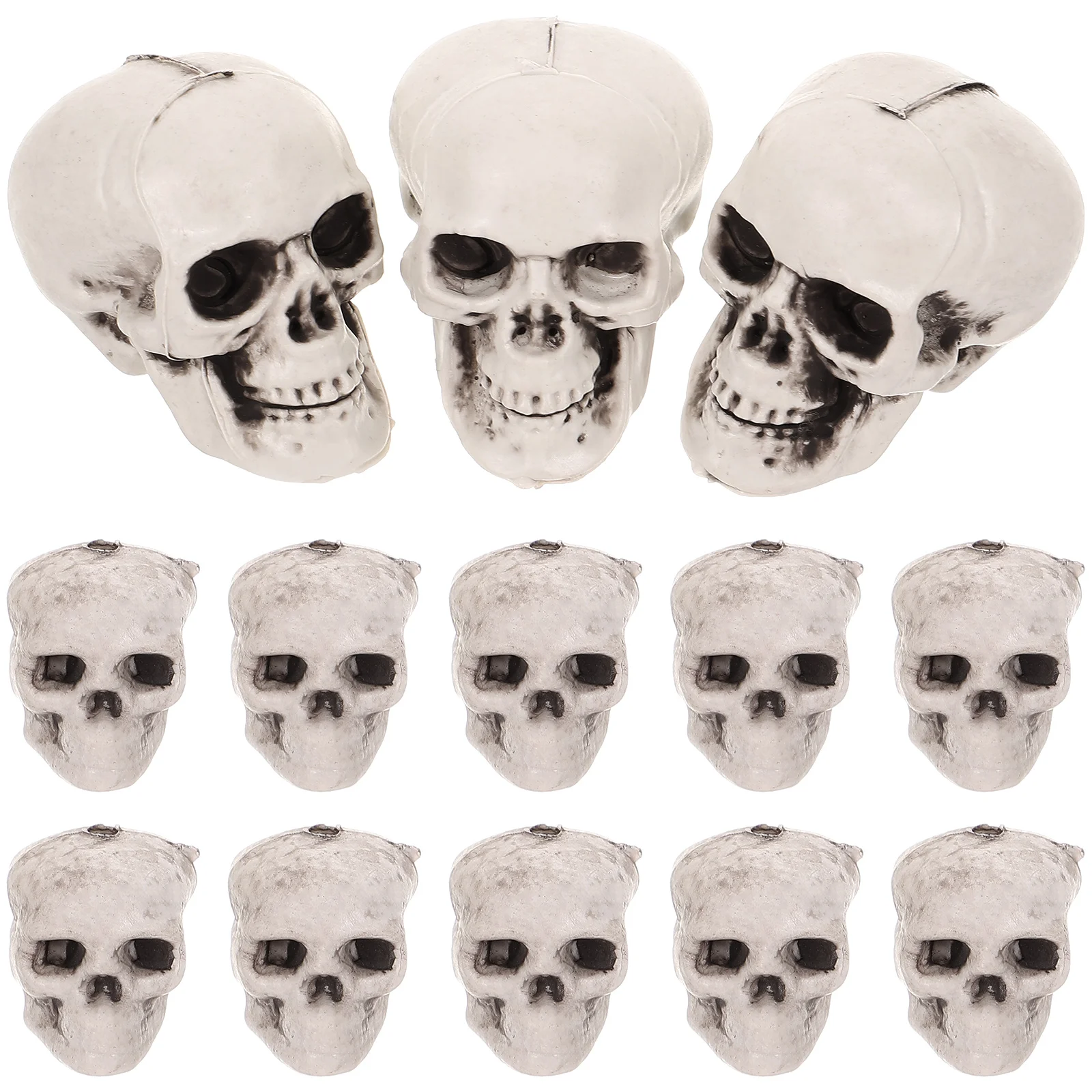 

13 Pcs Halloween Aquarium Skull Decoration Fish Tank Bottom and Shrimp Play Props Hideout Fake Model Cave