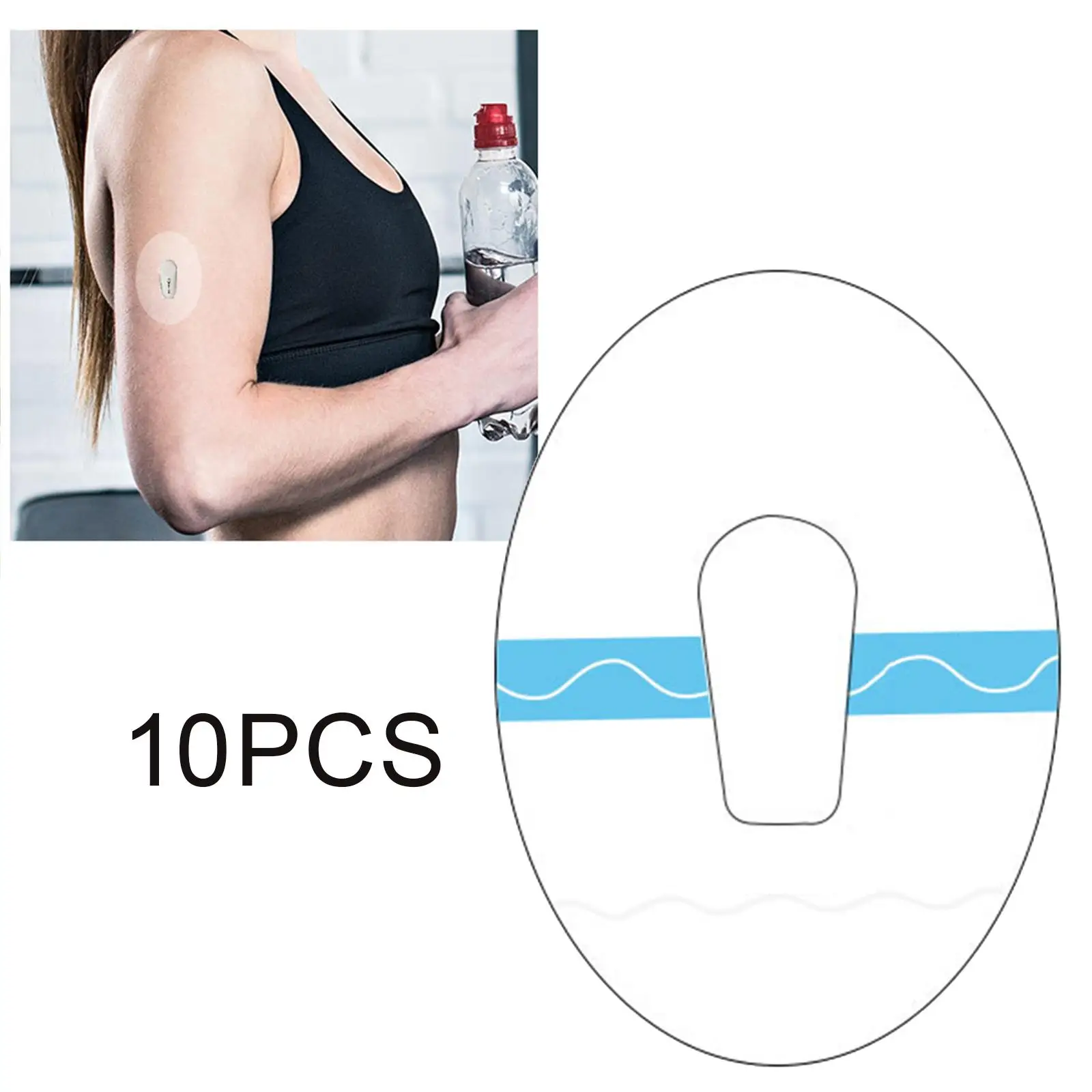 10x , Waterproof Easy to Use Water Resistant for Swimming Showers Long Fixation for Your Overpatch