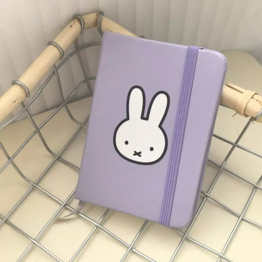 Miffy Rabbit Girlish Heart A7 Notebook Cute Cartoon Journal Kawaii Mini Portable Student School Supplies Daily Hand Account Use