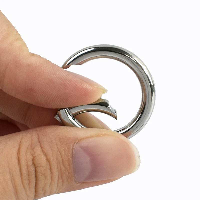 

2/5Pcs 304 Stainless Steel Spring O Ring Buckles Openable Carabiners Clip Keychain Bag Strap Snap Hook Dog Leash DIY Accessories