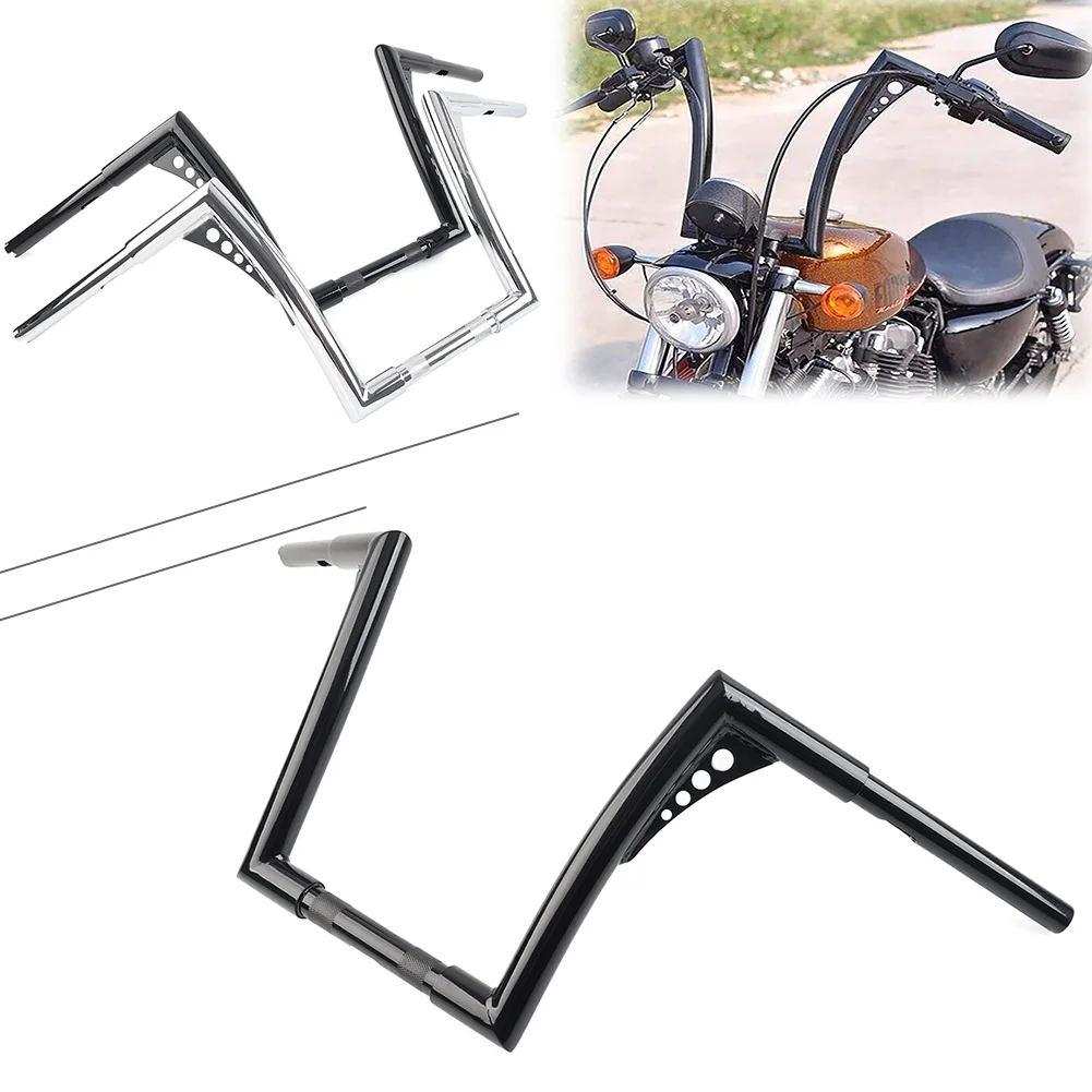 

Motorcycle 12" Rise 1-1/4" Ape Hangers Bars Handlebar For Harley Davidson Touring Softail FLST FXST Sportster XL 883 1200