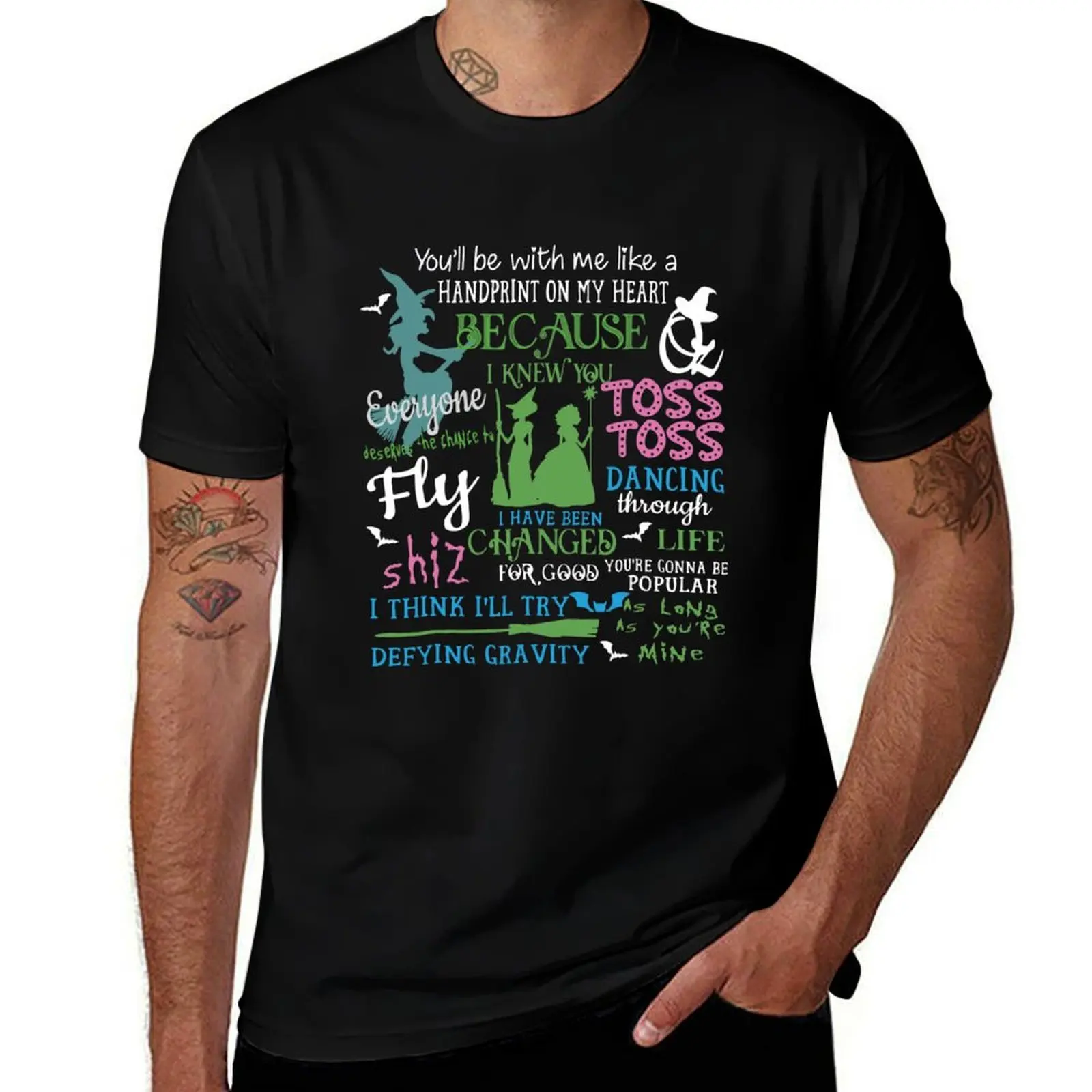 

Halloween Wicked Musical T-Shirt Blouse topping graphic t shirt vintage funny costumes mens fashion