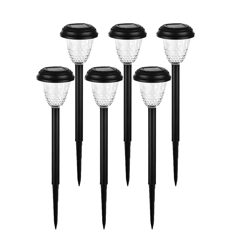 6 個ソーラーガーデン街路灯屋外防水芝生地面挿入風景ガーデンパス芝生ライト太陽光発電 LED ライト