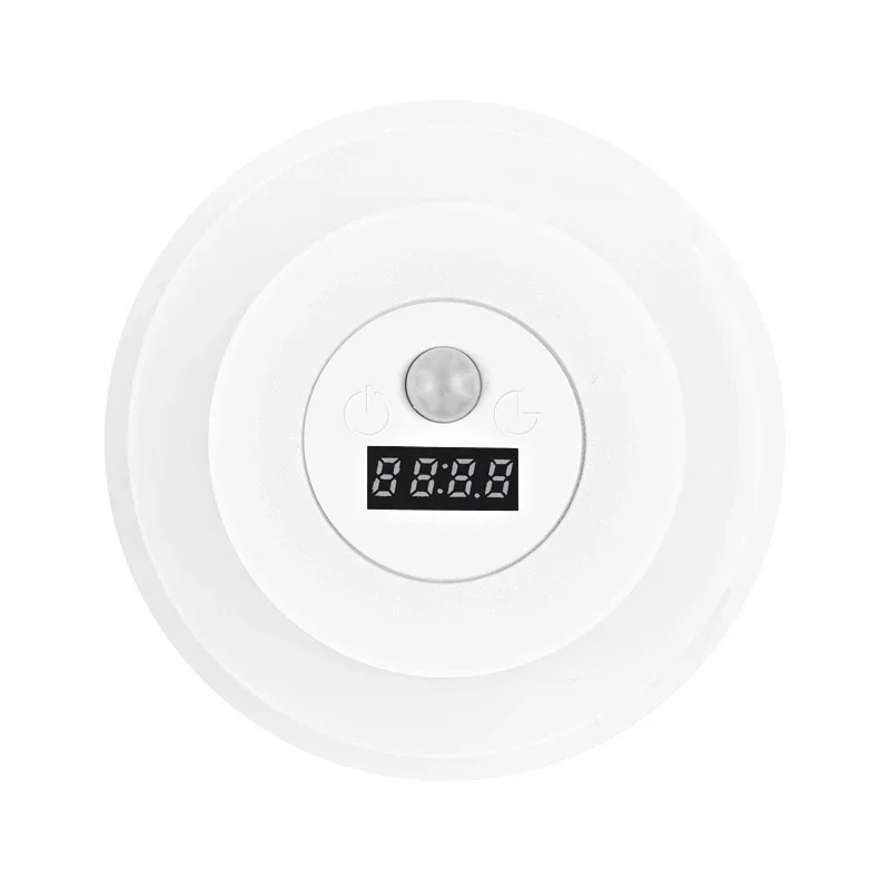 LED Intelligent Remote Control Clock Body Sensor Wall Lamp Bedroom Bedside Atmosphere Night Light