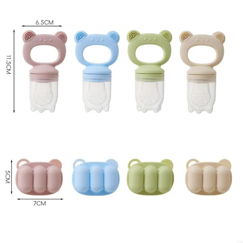J2HD Baby Fruit Teeder & Freezer Nibble Tresh Combo ، Milbilk Prognze Trouze Moulds for Baby التبريد التسنين