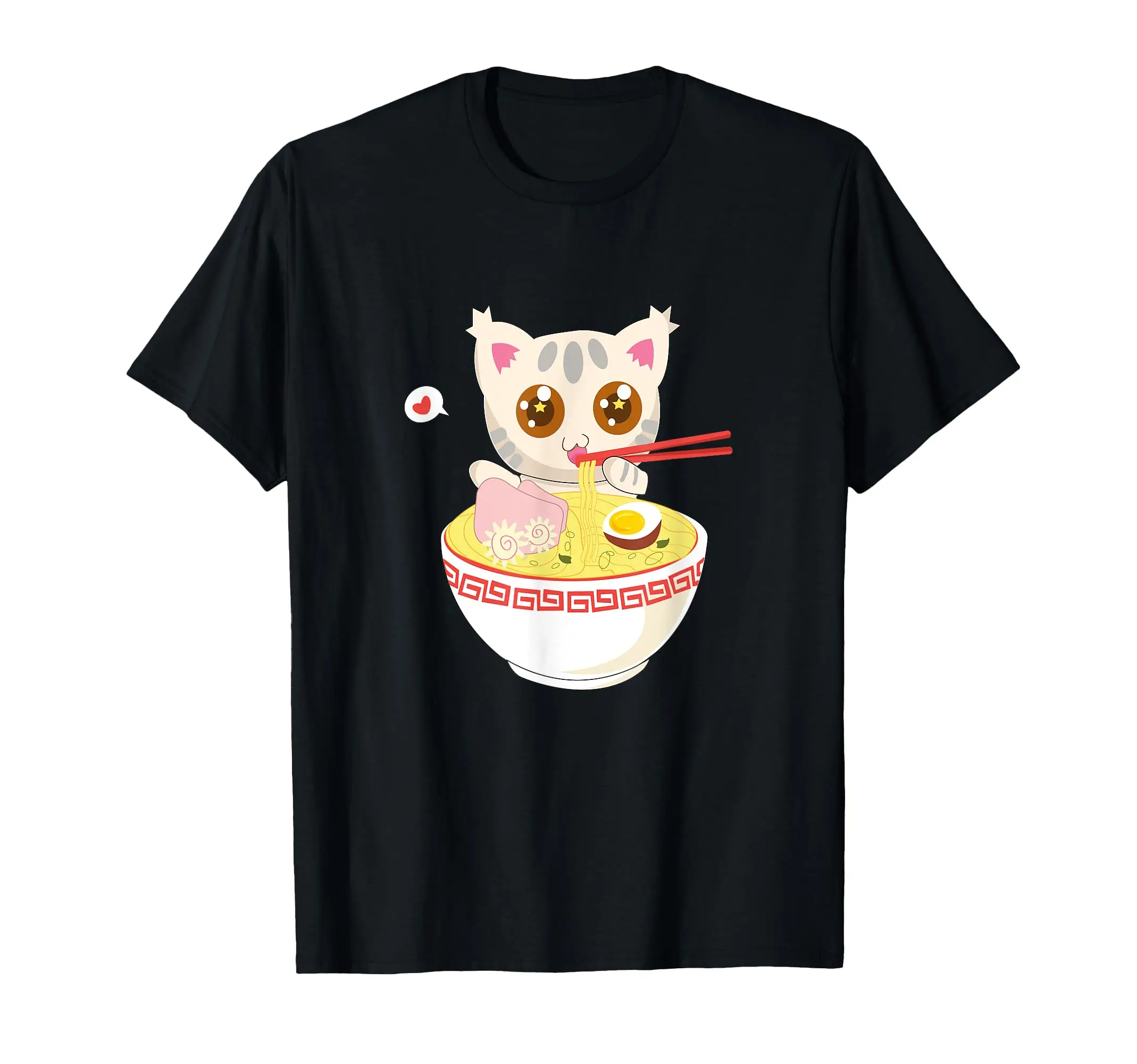 Korean Clothes For Teen Girls Japanese Fashion Ramen Cat Funny Cool Shirt idea Graphic tee Vintage Streetwear T Shirts