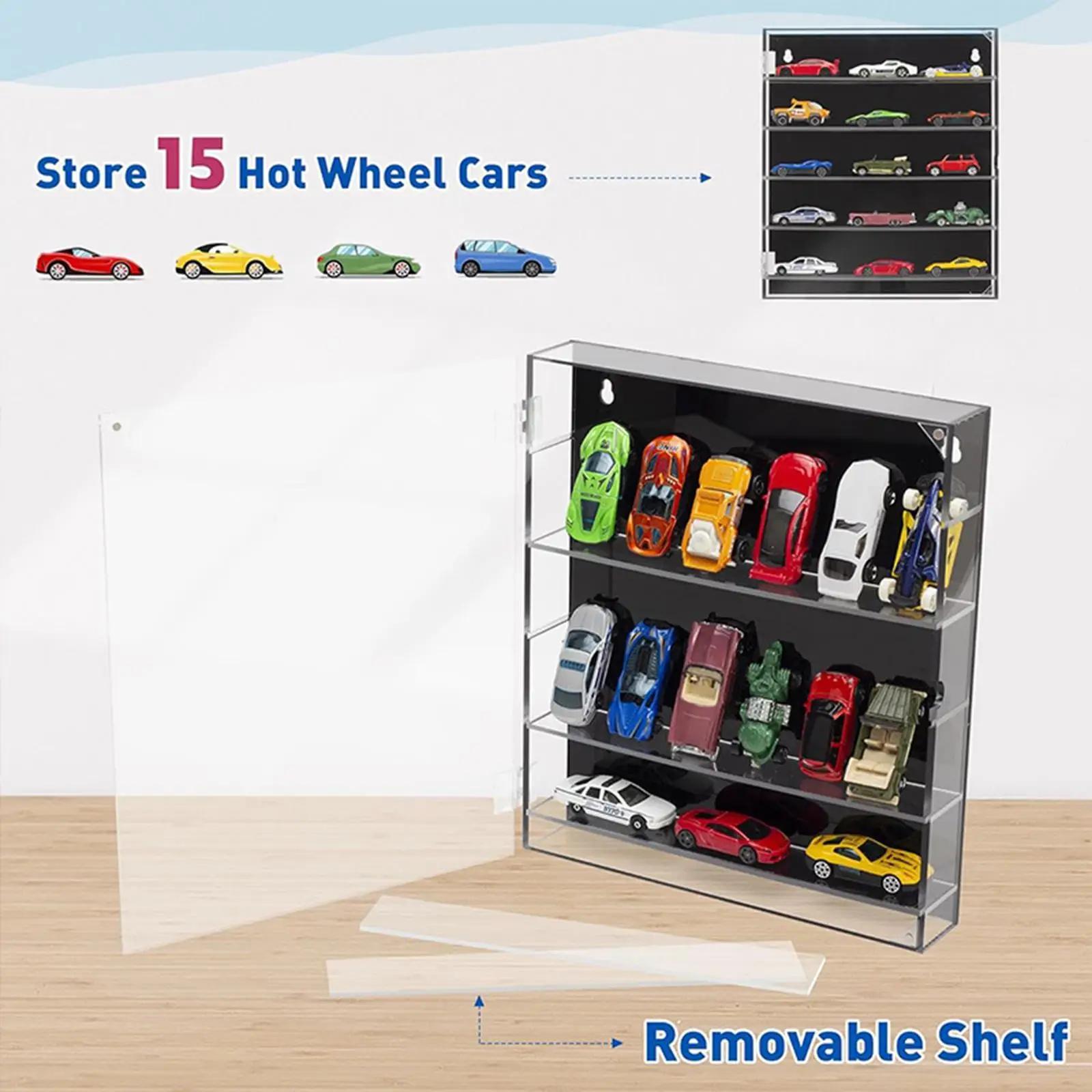 Présentoir en acrylique à 5 niveaux, organisateur de rangement Transparent pour collectionneur de maison