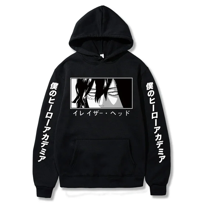 Academia Aizawa Shota Eyes Cute Anime Printed Hoodies Woman Harajuku Casual Hoodies Fashion Women Hoody sweatshirt