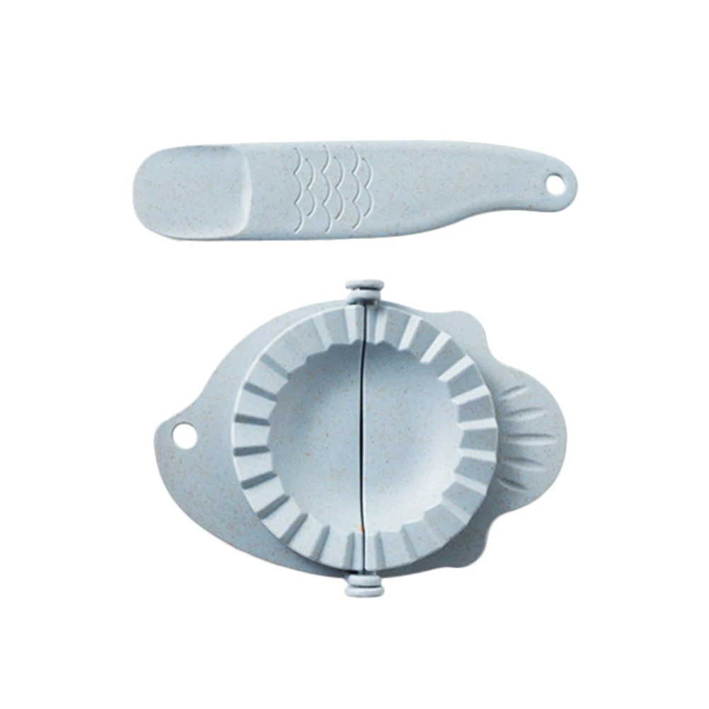 

2Pcs Wheat Straw Dumpling Maker Set for Kitchen Home Fun Convenient Pierogi Ravioli Blue Dumplings Wrapper Dumplings Maker