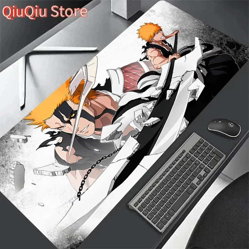 XXL Mousepad Beliebte Anime Bleach Locking Edge Mauspad PC Gamer Schrank Teppich Büro Computer Schreibtisch Matte Benutzerdefinierte Tastatur Matten