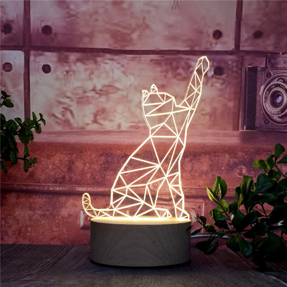 

3D Led Lamp Night Light For Bedroom Child Room Living Room Party Decor Lighting Gift Modern Design Sturdy Abs Base Crystal